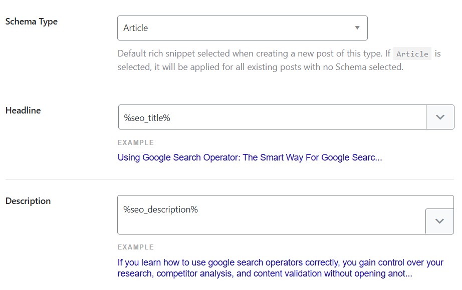 rankmath schema settings